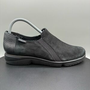 Mephisto Romea Loafers Women’s 8.5 Black Nubuck Leather Slip On Comfort